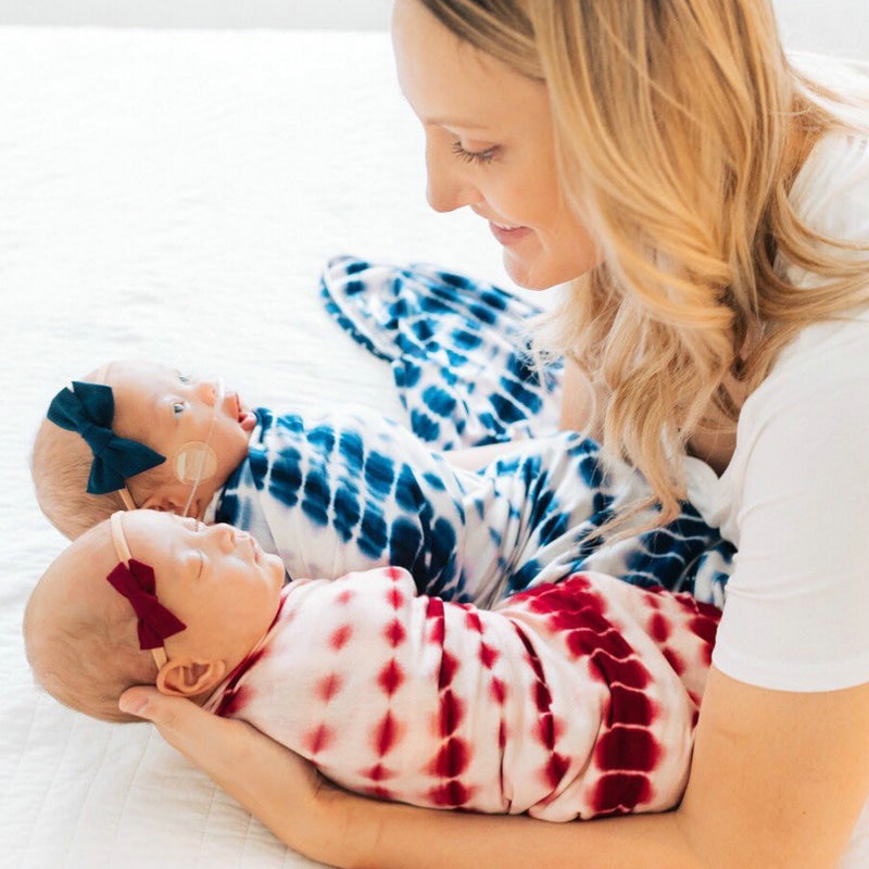 2 stk/sæt født babytilbehør slipsfarvet babytæppe+sløjfe pandebånd babyfotograferingsrekvisitter indhyller unisex drengepige fotoshoot