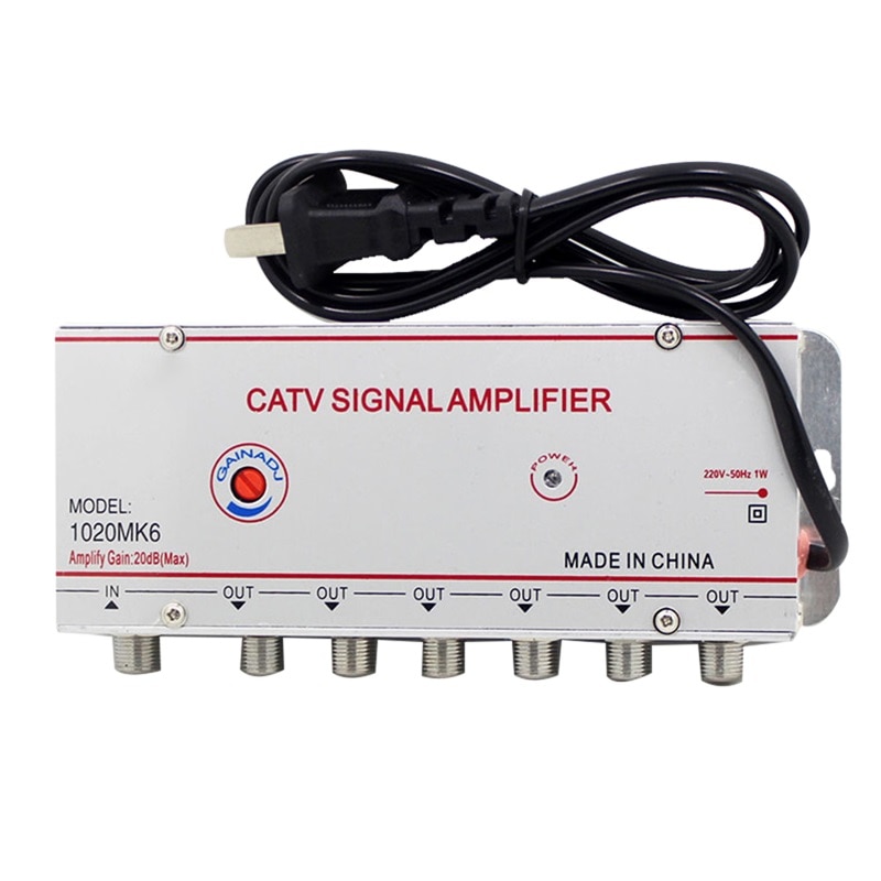 4/6/8 Way 20 db Digital tv Antenna CATV TV box Signal Amplifier Antenna for digital tv Signal Booster Splitter US EU Plug 220V