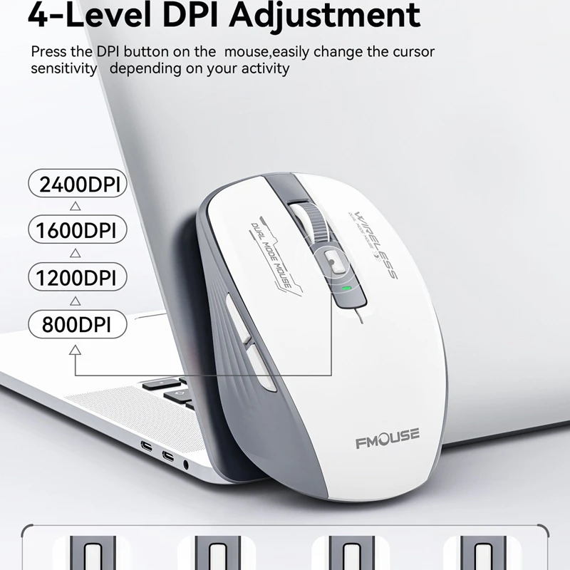 Xiaomi M303L Wireless Bluetooth Mouse 2.4G Dual Mode 1600 DPI Silent Portable Tablet Notebook Mouse For PC Android Ios