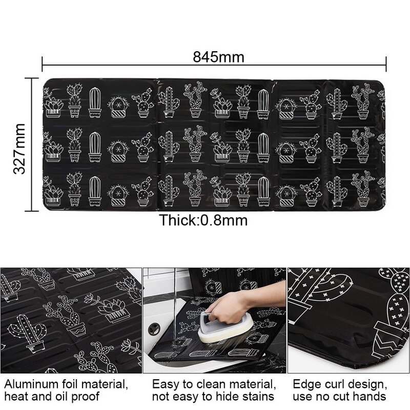 Huis Keuken Kachel Folie Plaat Voorkomen Olie Splash Koken Baffle Keuken Tool Aluminiumfolie Keuken Olie Splash Guard #35