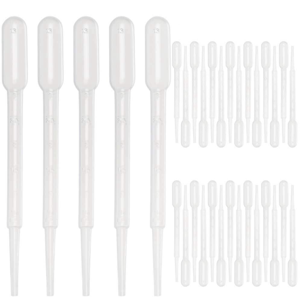 -200 Pcs 3Ml En 0.2Ml Pipetten Plastic Overdracht Eye Droppers Voor Essentiële Oliën