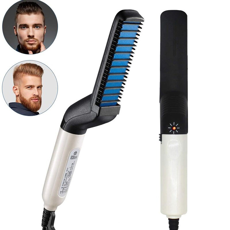 Multifunctional Hair Comb straightener Heated man's Hair Beard Brush Quick Straightening Beard Brush barber Styler Accessories