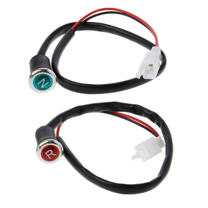 2Pcs Neutral Reverse Motorcycle N/R Light Indicator ATV Light Gear For 50cc 110cc 125cc 150cc 200cc 250cc qiang