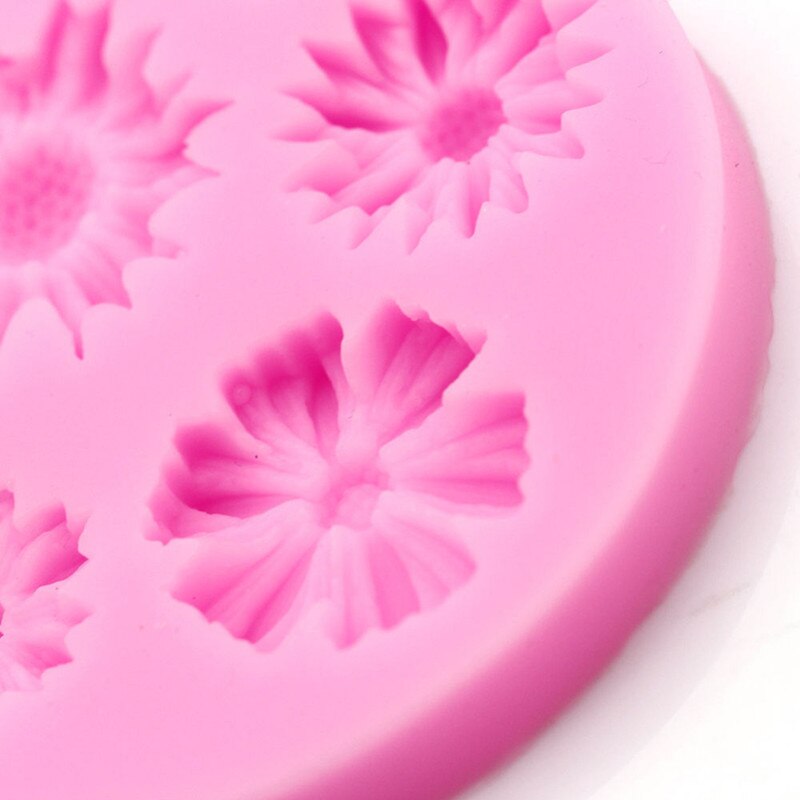 Silicone Beautiful Chrysanthemum Flowers chocolate Party cake decorating tools DIY Sunflower baking fondant mold