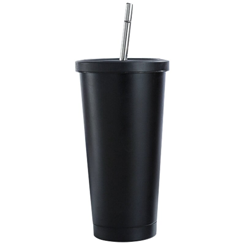 Stainless Steel Coffee Mug Thermo Mug with Lid Beer Mugs for Tea Cup Vacuum Flask Metal Cup Travel Cups(Black)