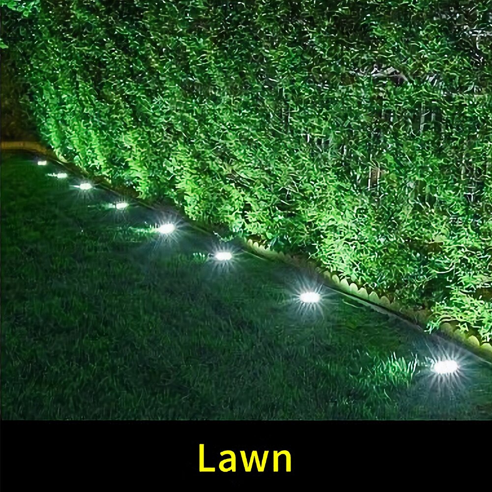 10 Led Waterdicht Solar Onder Grond Licht Tuin Gazon Trappen Decking Begraven Lamp Outdoor Pathway Deck Vloer Thuis Werf Lichten