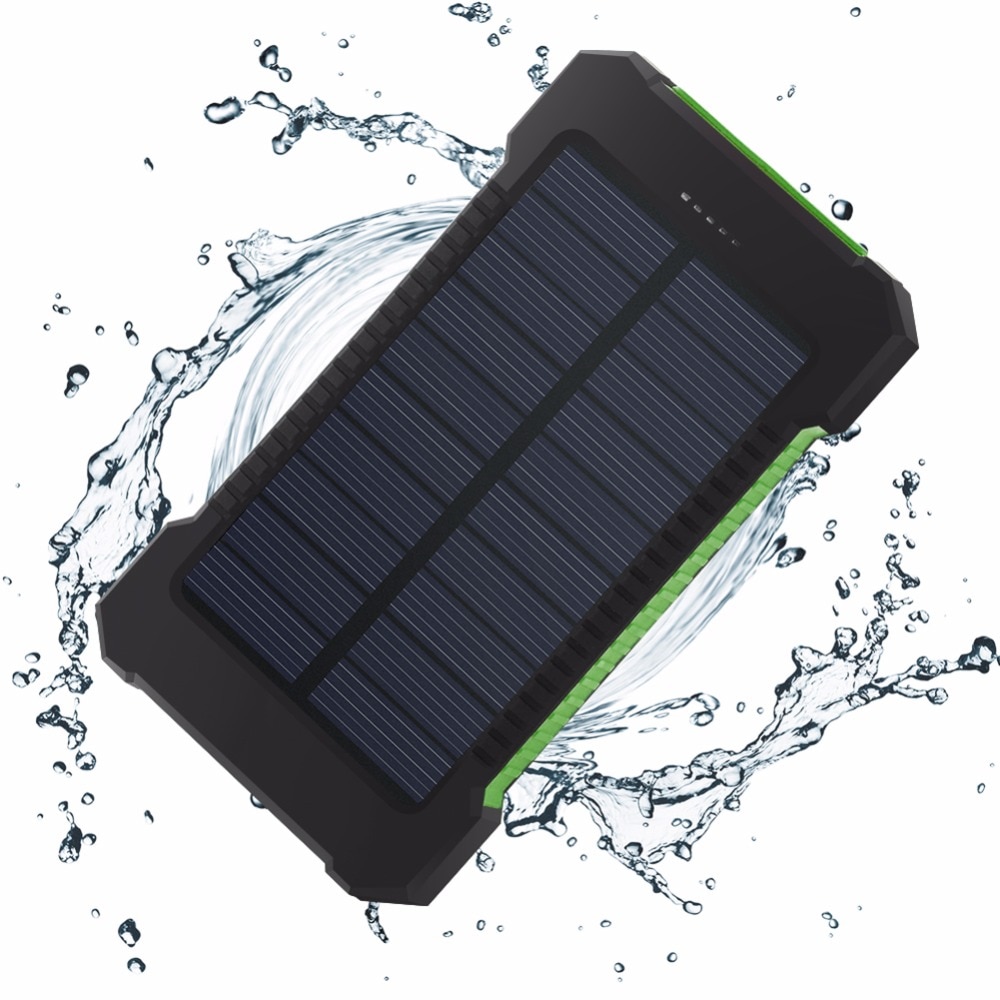 Pour XIAOMI Iphone 6 7 8 20000mah Portable batterie Portable solaire 20000mAh batterie externe double Ports powerbank chargeur chargeur Mobile