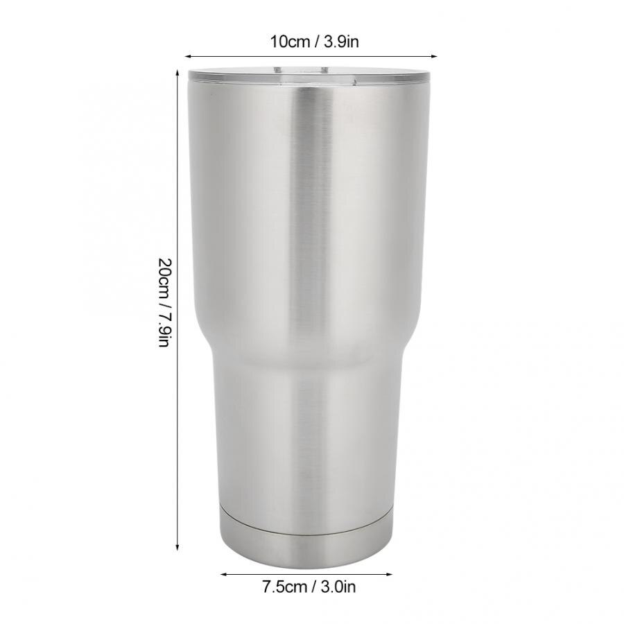 Flat Bottom Cup Mug 30oz Stainless Steel Cold Drinks Water Cup Coffee Mug with Lid for Home Travel Use Cup