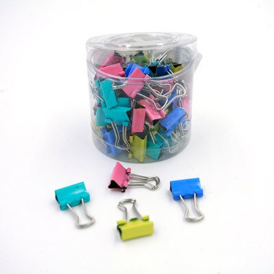 60 Assorted Small Office Organize Mini Metal Binder Grip Clips 15mm Notes Letter