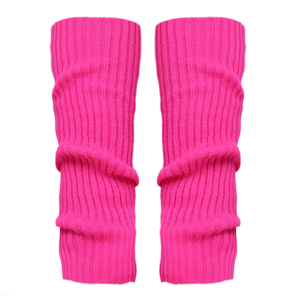 1 paar Mode Dames En Meisjes Beenwarmers Fit Voor Kneepad Sokken Enkel Atumn Winter Warm Bescherming Been Warmer Fpr vrouwen: Hot Pink 