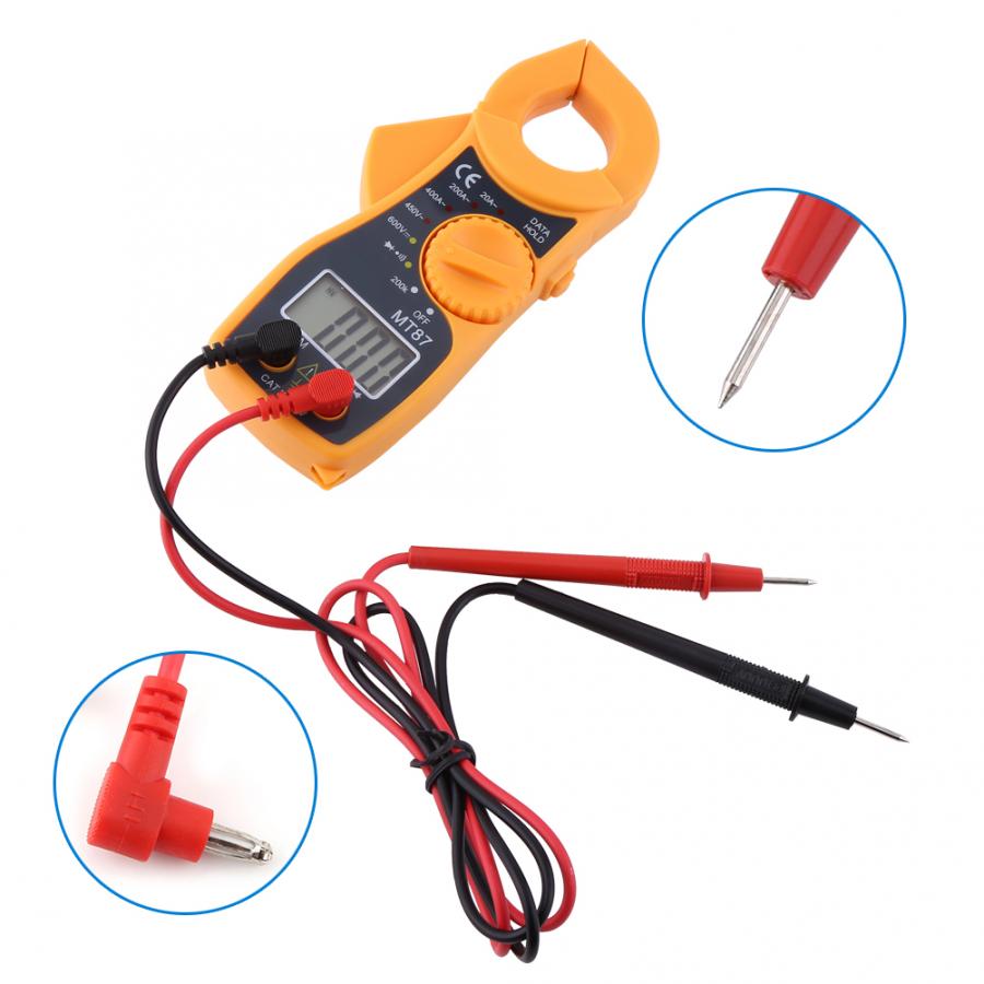 Digital Clamp Meter Multimeter AC DC Voltmeter Auto Range Volt Ohm Amp Tester US Household tool parts