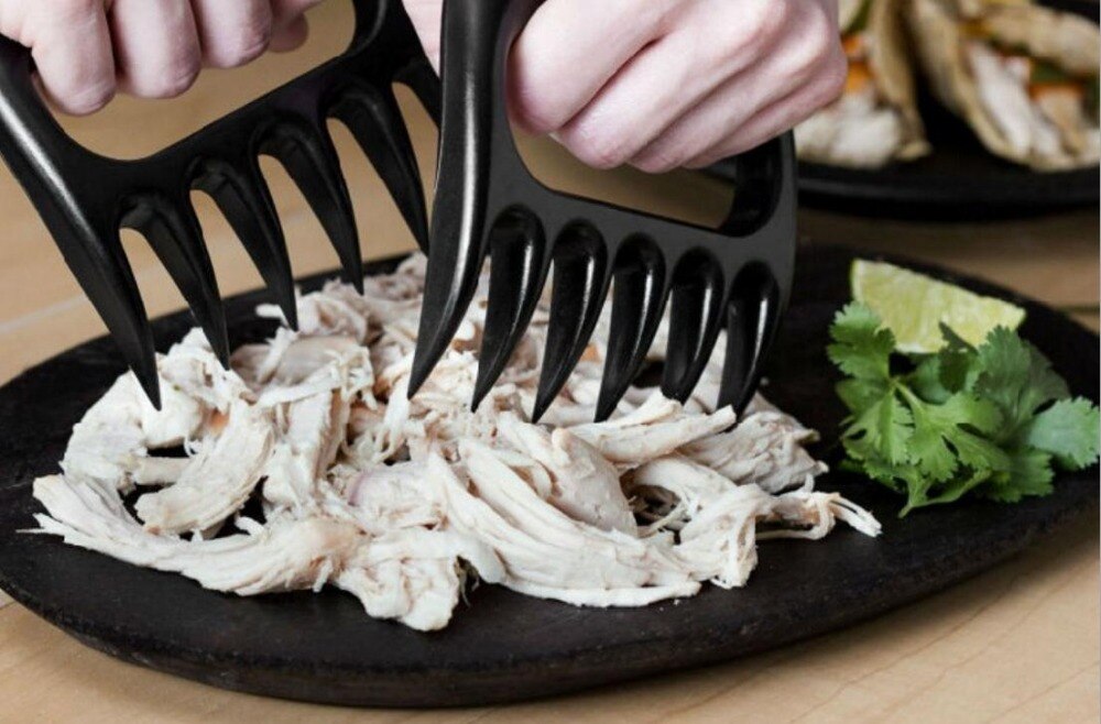 Fourchette ours griffe de viande | Créative fourchette de nourriture, ours de barbecue, griffe d'ours, trancheuse de viande, déchirement de main, poulet barbecue garde-mains