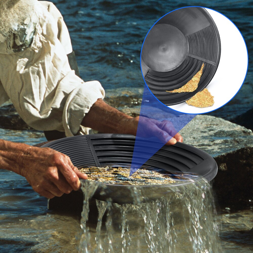 Plastic Gold Pan Basin Nugget Mining Pan Dredging Prospecting River Tool Wash Gold Panning Equipment