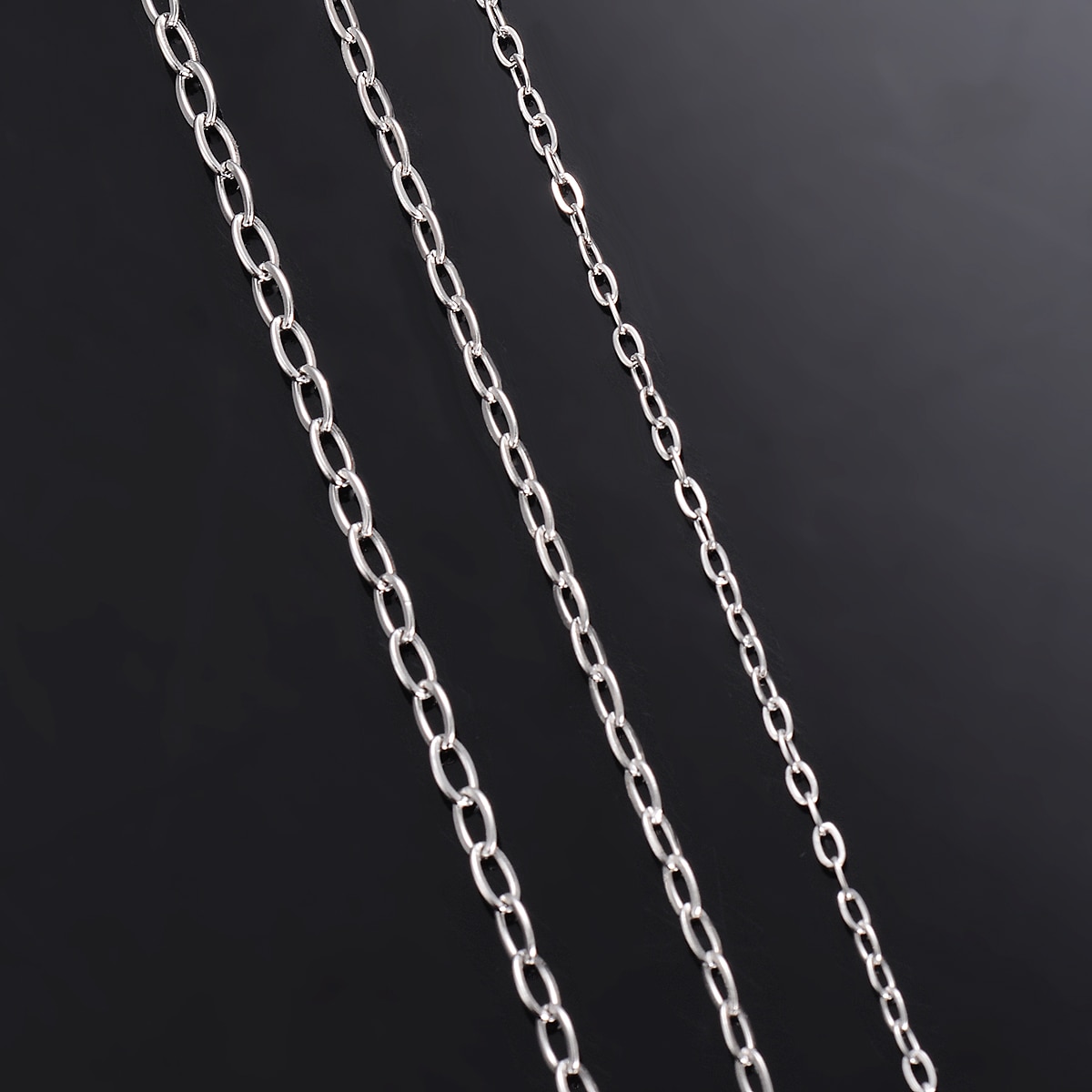 Wholessale 5 Meters/partij Rvs Tiny Vorm O Lange Cross Chain Kettingen Voor Diy Hanger Ketting Armband Enkel Sieraden