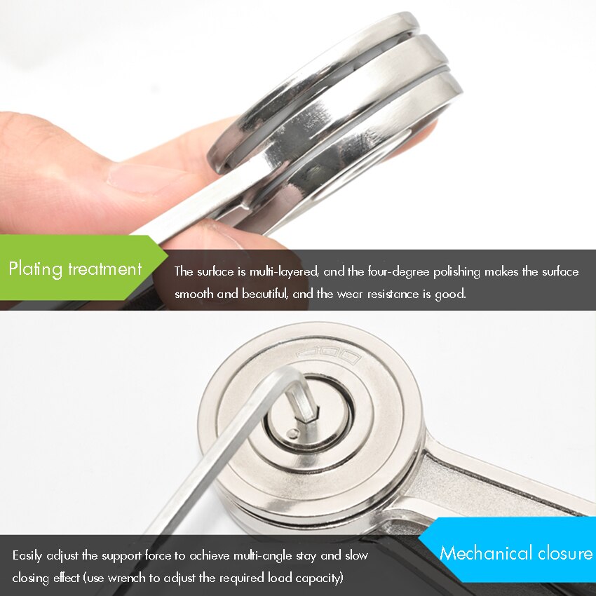 Vouwen Deksel Ondersteuning Scharnier Soft Close &amp; Open Gasveer Deksel Lift Up Stay Buffer Demper Voor Keukenkast Deur kast Speelgoed Doos