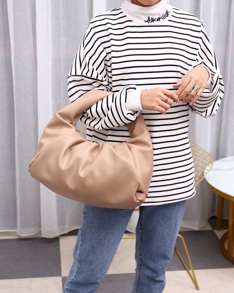 40Cm De Schouder Pouch Dames Handtassen En Portemonnees Soft Pu Lederen Handtas Voor Vrouwen Tas: Abrikoos