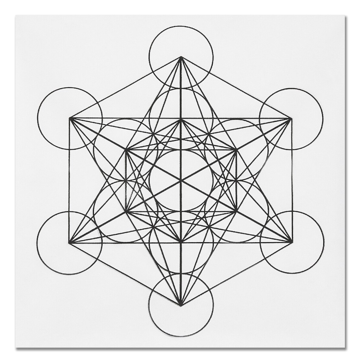 50*50cm blomst af liv krystalgitter klud hellig geometri helbredende dug: Lysegrøn