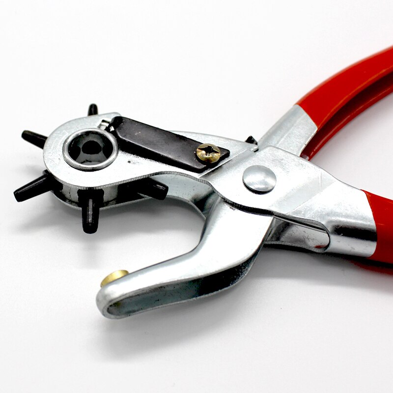Plastic handle punching pliers DIY making leather belt punching Multifunctional manual round hole punching tool