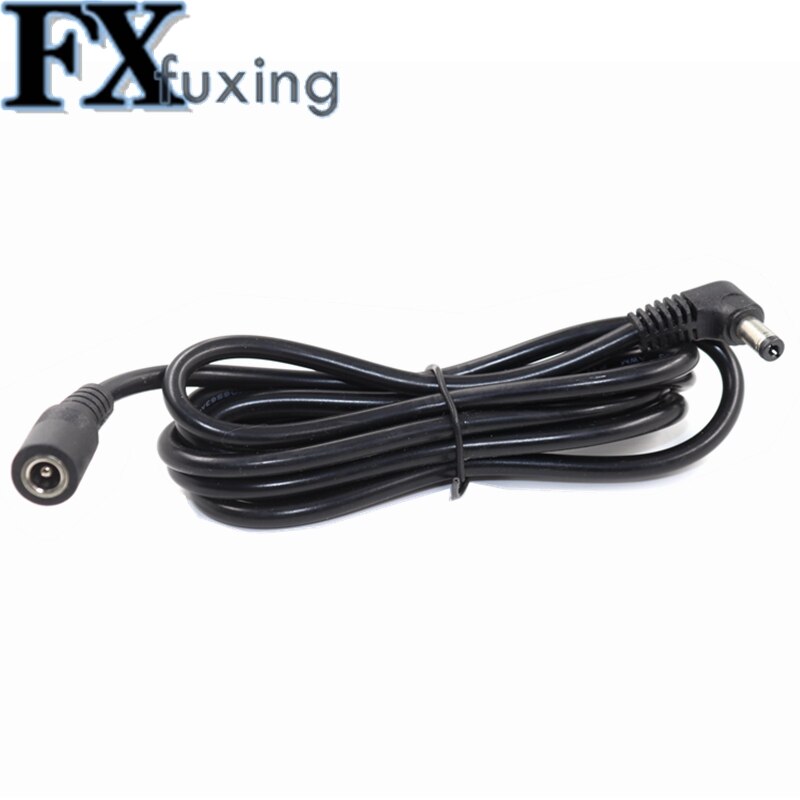 Dc 1 m 5 strømstik kabel 5.5*2.1mm han 90 grader ret vinkel  to 5.5 x 2.1mm hun adapter forlængerledning til cctv kamera