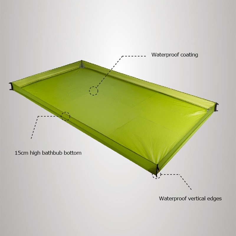 3F UL Gear 12000MM Waterproof 15D Nylon 210T Polyester Tent Floor Saver Footprint Ground Sheet Bathtub Picnic Mat For Camping