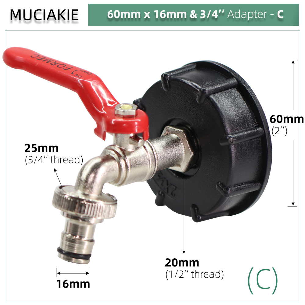 Zero Pressure Ball Valve Watering Timer Garden Irrigation Controller Automatic System Part Quick Tap Connecter IBC Water Tank: grey