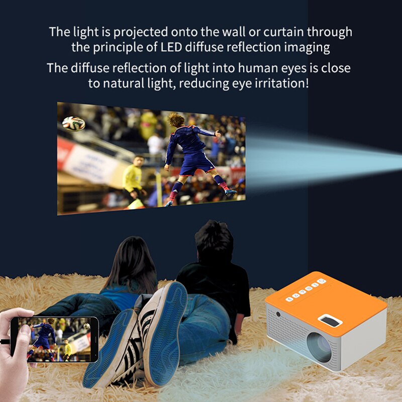 Portable Video Projector Home Theater Cinema Support Mobile Phone LED Lamp Home Theater Proyector Para Movil