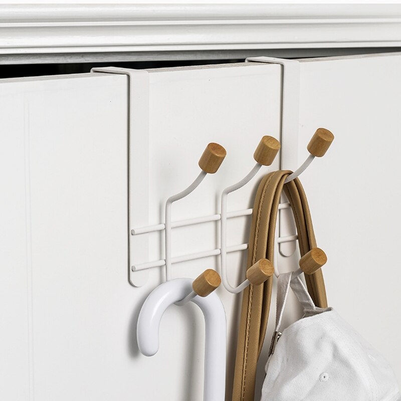 Gancho trasero para puerta, gancho de acero inoxidable, resistente al óxido, perforación de uñas Simple