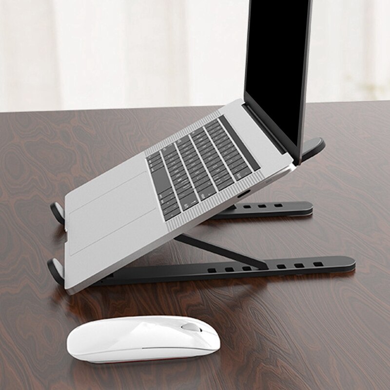 2X P1 Opvouwbare Laptop Stand Antislip Desktop Notebook Houder Verstelbare Laptop Stand Wit & Zwart