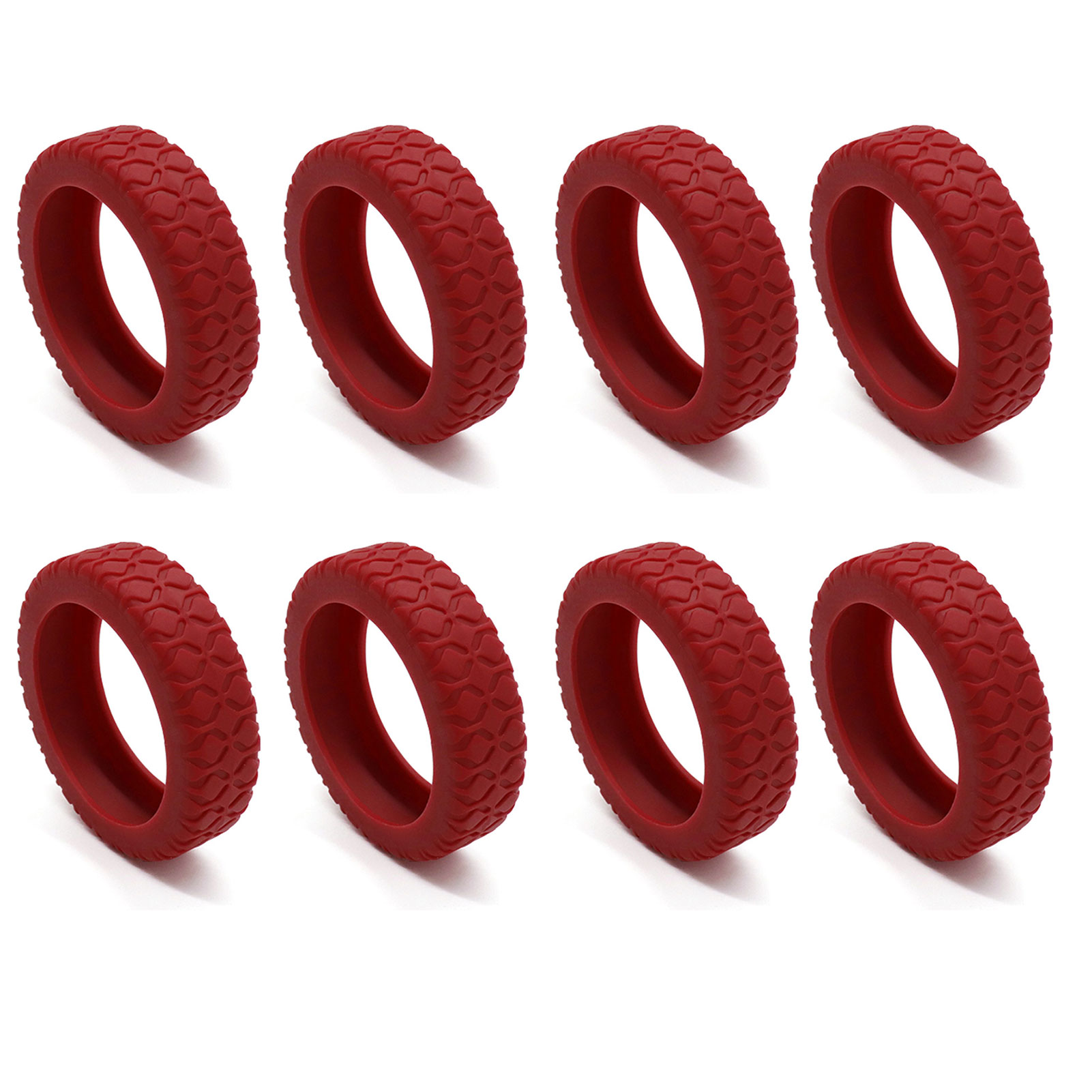 Luggage Compartment Wheel Protection Cover Wear Resistant Silicone Protection Cover For Suitcase/Office Chair Caster: S / Red