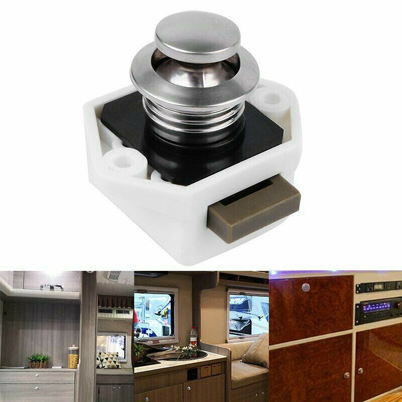 5X Push-Lock Furniture Locks Push-Button Locks for Boat Caravan Motorhome