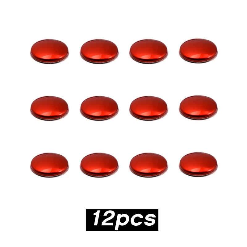 12pcs Univeral Car Door Lock Screw Protector Cover Accessories For Toyota avensis auris hilux Corolla Camry RAV4 Prius Hilux TRD: red