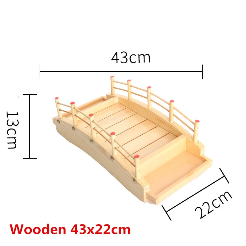Japanische holz holz Küche Sushi Brücke Boote Kiefer Kreative Sushi Sashimi platte Teller Sushi Geschirr Dekoration Ornament: hölzern 42x21xH13cm