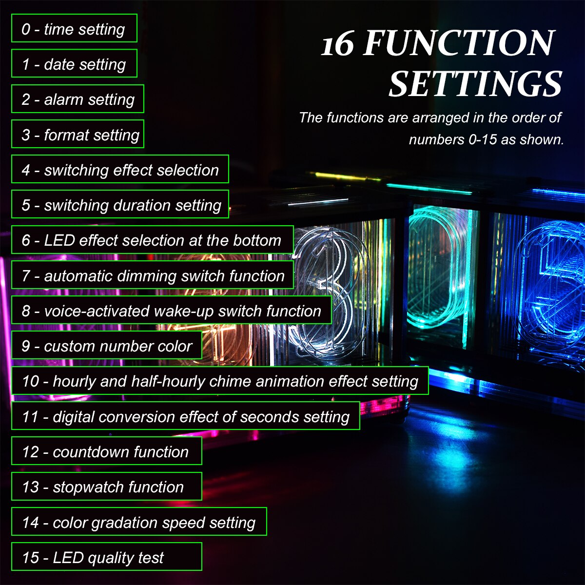 DS3231 Digital LED Wecker Bausatz 6-Ziffer Großen deutlich Schrift Anzeige Elektronische Uhr Groß Musik Spektrum Anzeige Uhr modul
