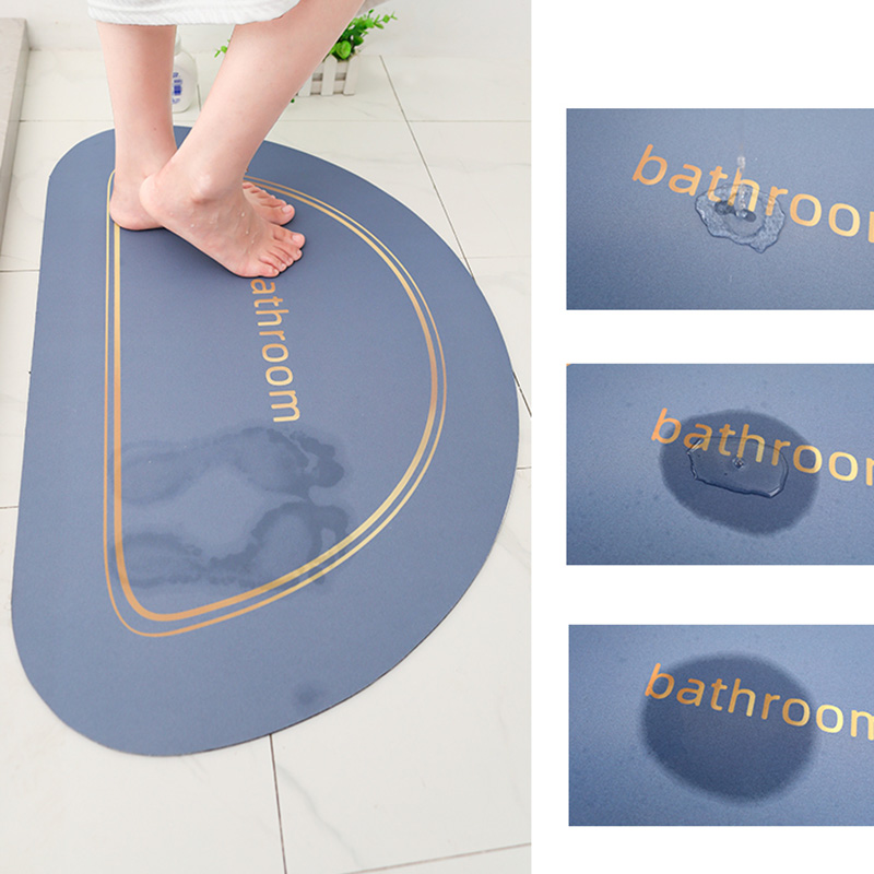 Super Absorbent Bathroom Mat Quick Drying Diatom Floor Mat Easy To Clean Door mat Oil-proof Kitchen rug Non-slip Entrance carpet