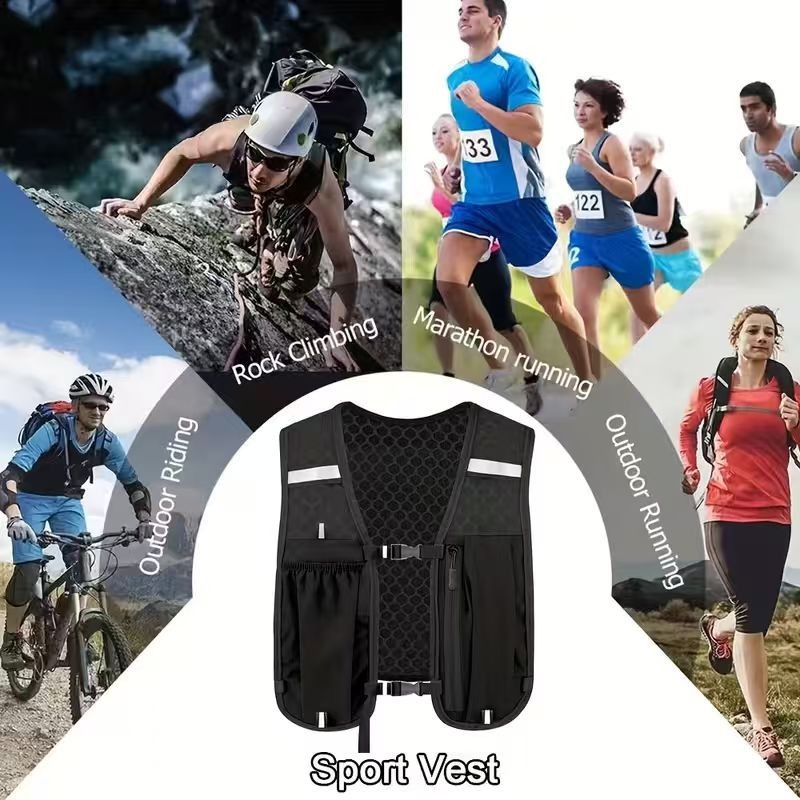 Running hydration vest reflective cycling backpack, bicycle bag, outdoor climbing hiking mountain biking hydration backpack