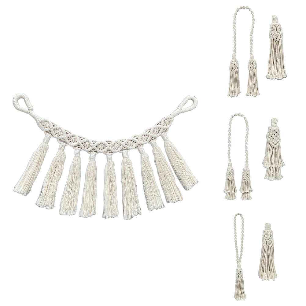 Sangle de rideau en macramé, embrasses tissées à la main, style bohème, décoration suspendue