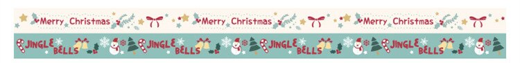 2 stücke Frohe Weihnachten Maskierung Washi Band einstellen Festival Dekorative Klebeband Decora Diy Scrapbooking Aufkleber Etikett Schreibwaren: B