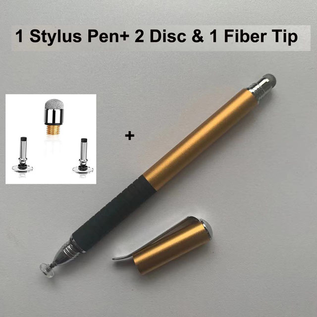 2 in 1 Precision Series Disc Stylus Drawing Touch Pen with 2 Replaceable Disc Tips and 1 Fiber Tip for All Touch Screen Devices: Set 7