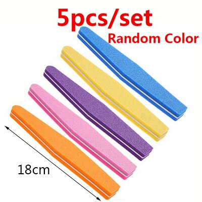 Sandpaper Nail Art File Nail Art Sanding Buffer Block Set Nail Files for UV Polish Pedicure Manicure Tools: 5pcs m153