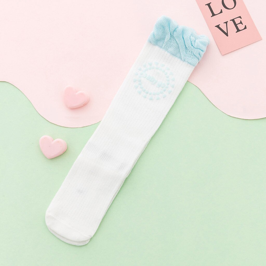 Kleinkind Kinder Baby Mädchen Jungen Karikatur Tiere Knie hoch Antislip Strümpfe Socken Baby Kleinkind Anti-Schleudern Anti-fallen Knie Pads: Weiß / 18m