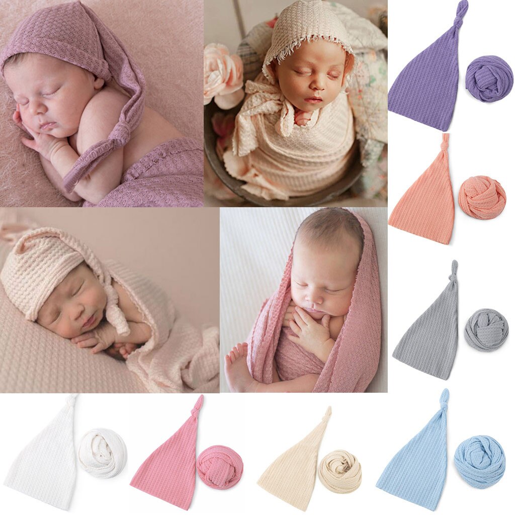 Newborn Baby Boy Girl Wrap Blankets Photography Prop Baby Photo Props Soft Polyester Fiber Handmade Breathable baby blanket