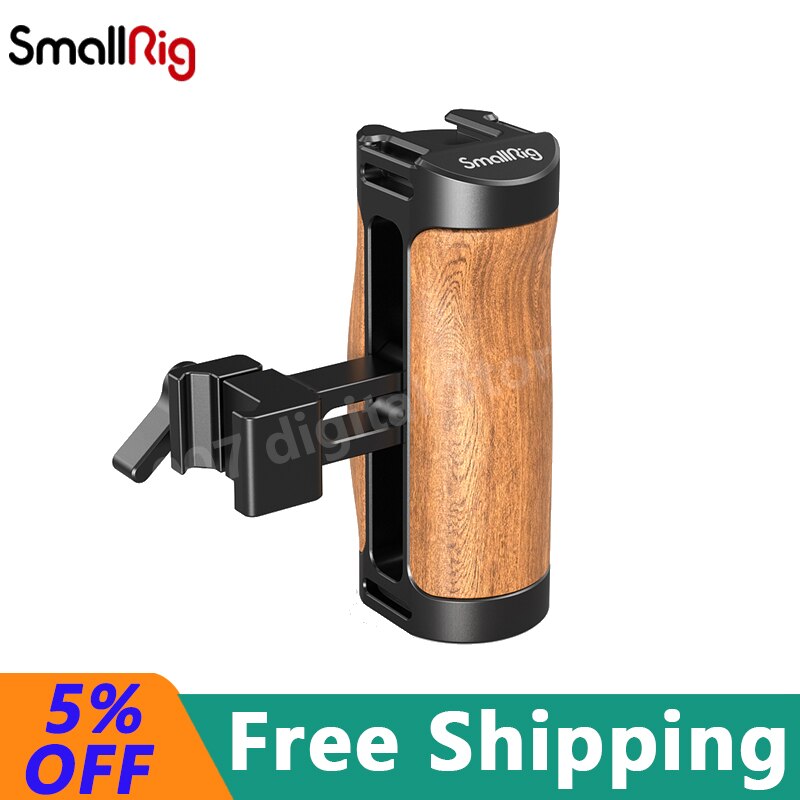 SmallRig Universal DSLR Camera Cage maniglia laterale per Sony/Canon/Nikon Camera Mini impugnatura in legno 1/4 viti scarpa fredda 2913 /2914