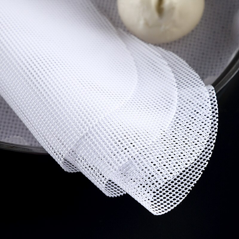 Dim Sum Mesh Household Non-stick Steamer Cloth Circle Steamed Bun Pad Thick High-temperature Resistant Steamed Buns Tray Silica