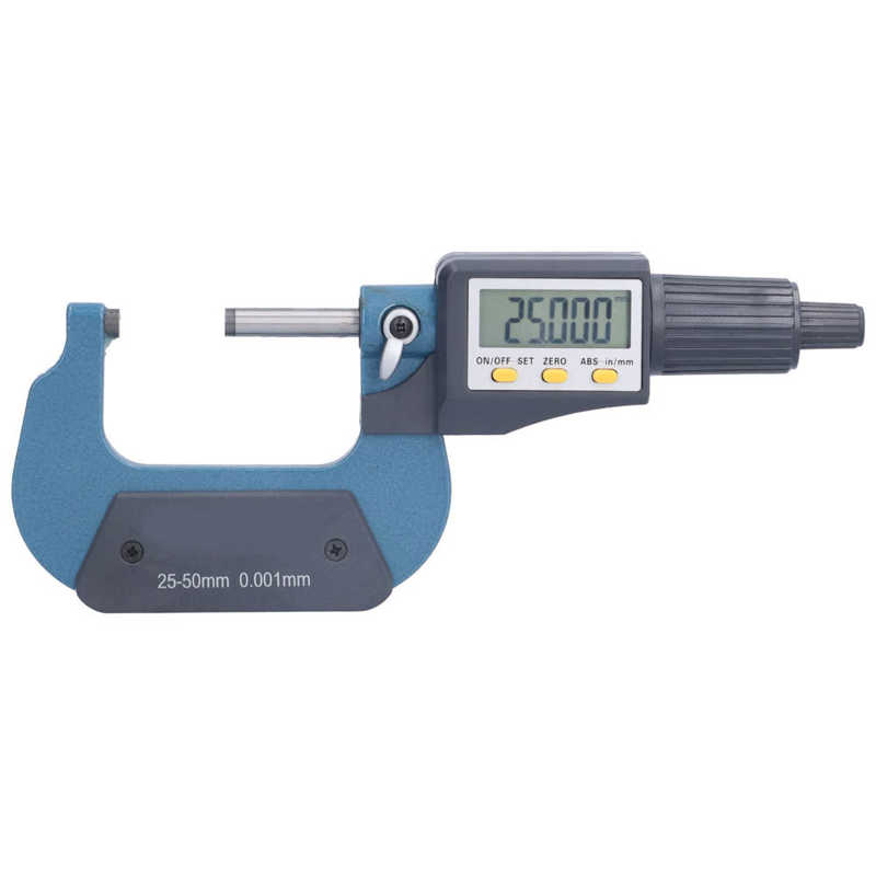 Digital Micrometer 0.00005in/0.001mm Resolution Thickness Measuring Tools 25‑50mm