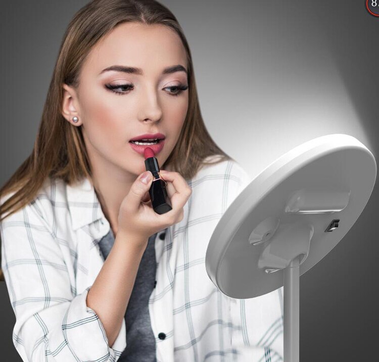 Led makeup mirror зеркало для макияжа touch screen desktop mirror USB rechargeable travel folding bathroom beauty mirrors