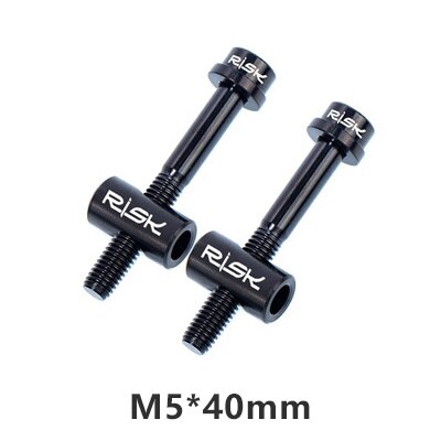 2 stücke M5x30/40mm Sitz Post Schrauben Titan Legierung Thomson Sattelstütze Befestigung Bolzen Ti Fahrrad Schrauben Bike Teile schwarz Gold Regenbogen: M5x40mm Black