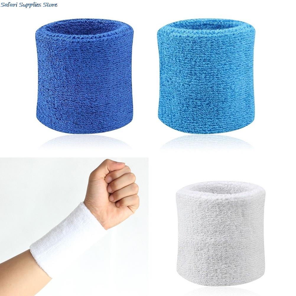 1 pair of fiber sport wrist support brace wrap sweatband tennis squash badminton gym soft wrist bands sweatbands