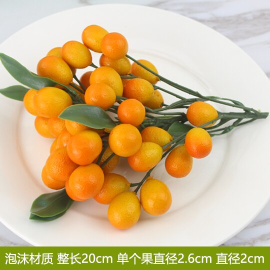 Artificial Decorations Fruits Simulation Litchi Longan Bayberry Orange String Tomatoes Model Party Decoration Miniatures Props: Olive