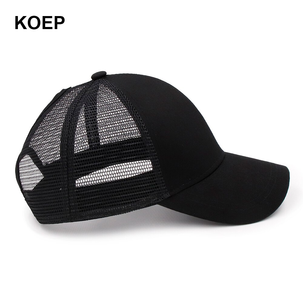 Koep hestehale baseball kasket snapback rodet bolle kasketter til kvinder kvindelig sommer mesh trucker hat pige hip hop hatte