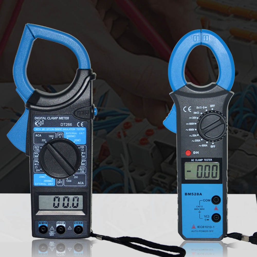 Digital Clamp Meter Multimeter High Precision 266 Type Ammeter Multi-function Automatic Range Capacitance Meter with 9V Battery